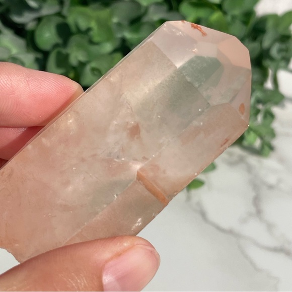 Tangerine Lemurian Quartz Crystal Point - Picture 15 of 17